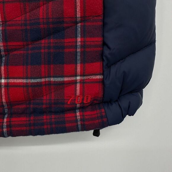 The North Face 700 Down Puffer Vest Jacket Womens Size XS Red Blue Zip Pockets - Picture 6 of 14